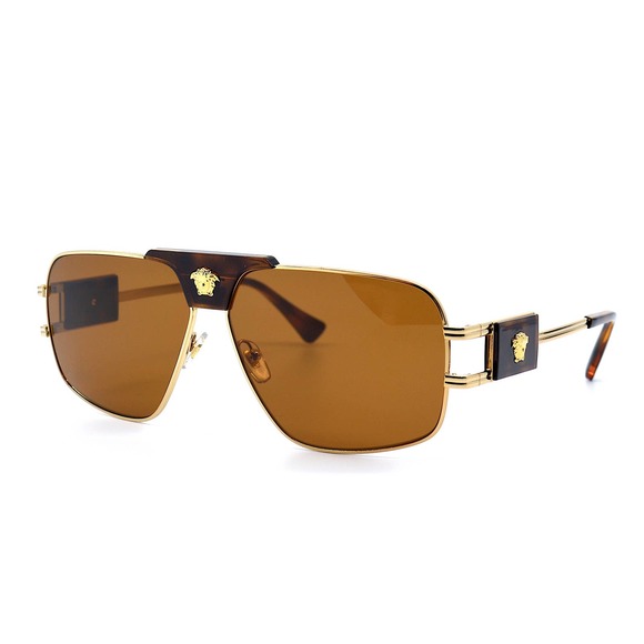 Versace Other - VERSACE VE2251 147073 GOLD BROWN SUNGLASSES 63-12-145 AUTHENTIC
